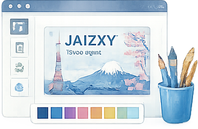 QSLカードをデザインする画面のイメージ